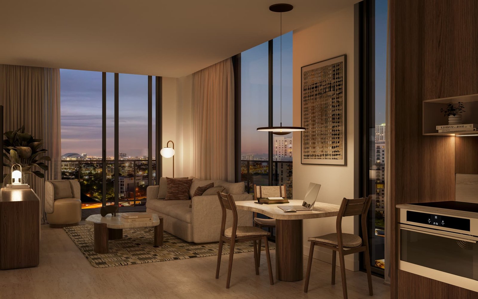 Sala y comedor de una residencia de una habitación